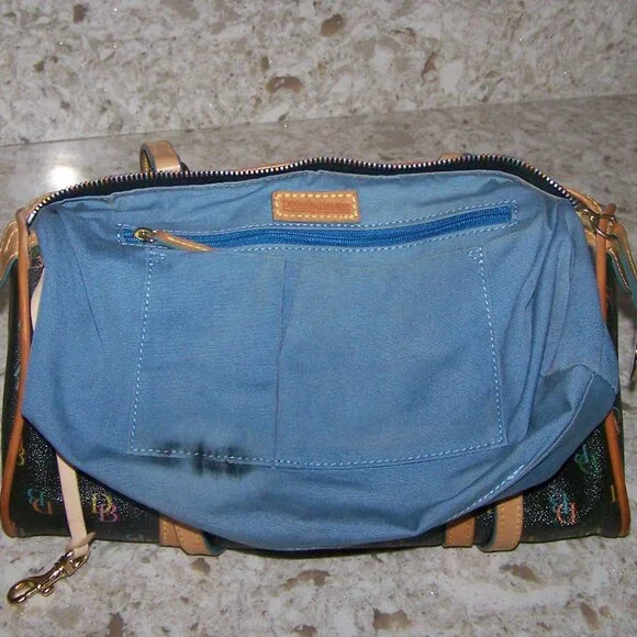 Dooney & Bourke VTG DB Monogram Barrel Bag - Picture 11 of 13